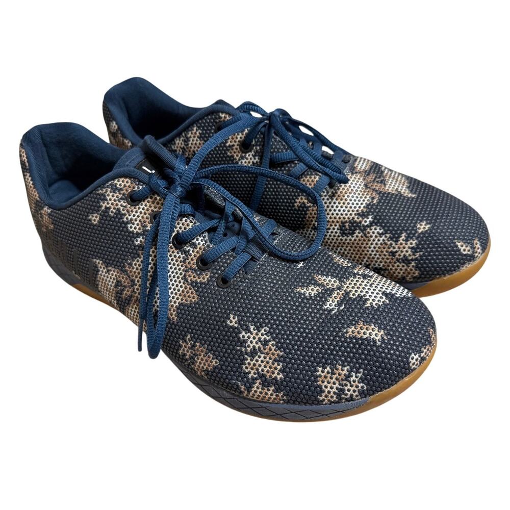NOBULL SuperFabric Trainer Dark blue floral camo crossfit Unisex W 15 M 13.5
